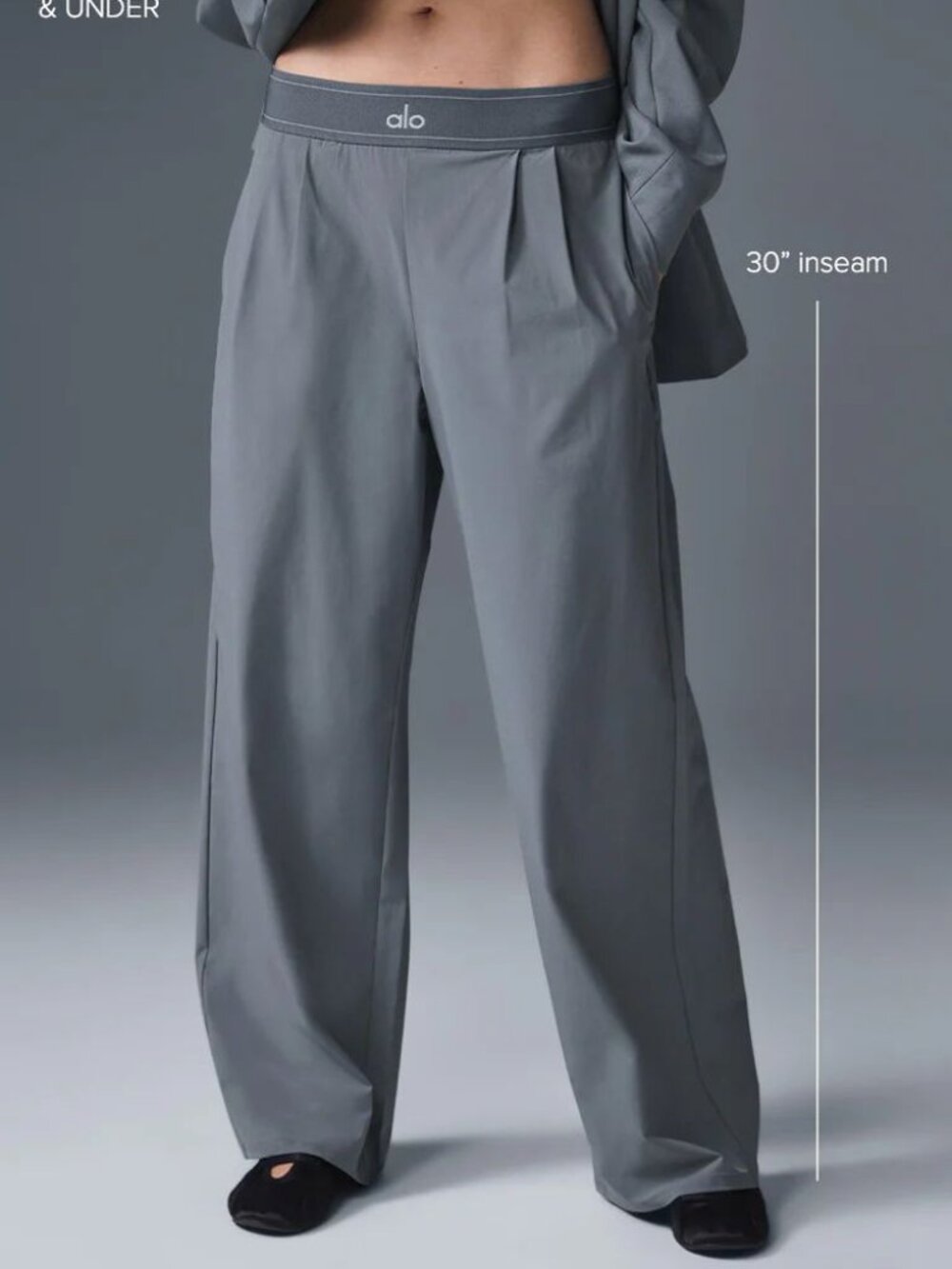 Brand New🦈ALO Yoga Steel Gray Suit Up Trouser Regular Fit - Picture 9 of 10